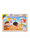 Kız Çocuk Oyuncak ONY-85-86-87-88 Ahşap Erkek Çocuk Oyuncak Eğitici Puzzle Sporlar -Onyıl Erkek Çocu