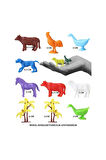 676 Toy Play 12 Parça Renkli Mini Çiftlik Hayvanları Figür Set
