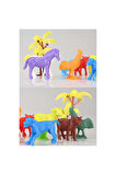 676 Toy Play 12 Parça Renkli Mini Çiftlik Hayvanları Figür Set