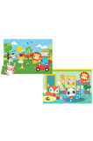 Kız Çocuk Oyuncak Baby Railway & Bedtime 2’si 1 Arada Puzzle Erkek Çocuk Oyuncak Eğitici Oyuncaklar