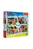 Kız Çocuk Oyuncak PUZZLE-34615 Encanto 4IN1 Puzzle Erkek Çocuk Oyuncak Eğitici Oyuncaklar