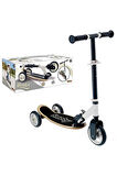 Kız Çocuk Oyuncak Smoby Ahşap 3W Katlanabilir Scooter 7600750908 Erkek Çocuk Oyuncak Eğitici Oyuncak
