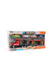 Kız Çocuk Oyuncak Express Wheels Die Cast Metal Sürtmeli Araç Taşıyıcı Tır Eğiticii