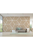 Pastel Renkli Geometrik Desenli Duvar Kağıdı-5781