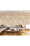 Pastel Renkli Geometrik Desenli Duvar Kağıdı-5781