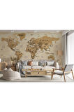 Oxyteez   Dünya Haritası Duvar Kağıdı Detaylı Ülke ve Başkentli İngilizce-2545 2545