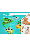 Oxyteez   Eğitici Dünya Haritası Çocuk Odası Duvar Kağıdı-3780 3780
