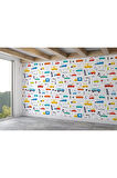 Oxyteez   Trafik Desenli Erkek Çocuk Odası Duvar Kağıdı-5531 5531
