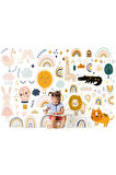 Oxyteez   Sevimli Hayvanlar Desenli Duvar Kağıdı Kreş Okul Posteri-5532 5532