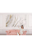 Oxyteez   Altın Ve Beyaz Soyut Mermer Desenli Duvar Kağıdı-5538 5538