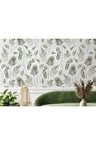 Oxyteez   Bitki Yaprakları Desenli Suluboya Duvar Kağıdı-5552 5552