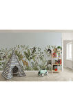 Oxyteez   Tropikal Orman Bitkileri ve Hayvanları Çocuk Odası Duvar Kağıdı-5617 5617