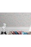 Oxyteez   VintagePastel Çiçekler Yapraklar Duvar Kağıdı-5645 5645