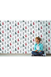 Oxyteez   Sevimli Ağaçlar Çizim Desenli Çocuk Odası Duvar Kağıdı-5740 5740