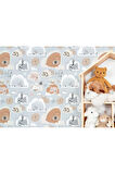 Oxyteez   Uyuyan Doğa Canlıları Desenli Çocuk Odası Duvar Kağıdı-5753 5753