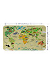 Eğitici Dünya Haritası Dünya Atlası Çocuk ve Bebek Odası Duvar Sticker-60x105-3772