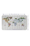 Eğitici Dünya Haritası Dünya Atlası Çocuk ve Bebek Odası Duvar Sticker -60x105-3825