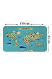 Eğitici Dünya Haritası Dünya Atlası Çocuk ve Bebek Odası Duvar Sticker-85x130-3829