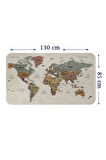 Türkçe Eğitici Ülke ve Başkent Okyanus Detaylı Atlası Dünya Haritası Duvar Sticker-85x130-3838