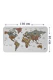 Türkçe Eğitici Ülke ve Başkent Detaylı Atlası Dünya Haritası Duvar Sticker-85x130-3852
