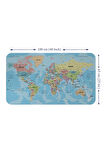 Türkçe Eğitici Ülke ve Başkent Okyanus Detaylı Atlası  Dünya Haritası Duvar Sticker -60x105-3869