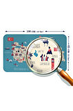 Eğitici ve Öğretici Cocuk Odası Türkiye Haritası Duvar Sticker-60x105-3874 | Dekoratif Sticker Duvar Süsü Oxy
