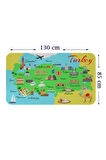 Eğitici ve Öğretici Cocuk Odası Türkiye Haritası Duvar Sticker-85x130-3876 | Dekoratif Sticker Duvar Süsü Oxy