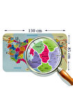 Eğitici ve Öğretici Dünya ve Türkiye Haritası Çocuk Odası Duvar Sticker-85x130-3882