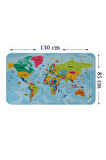 Eğitici ve Öğretici Dünya ve Türkiye Haritası Çocuk Odası Duvar Sticker-85x130-3882