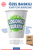 7 Oz (200 ml) Özel Baskılı Karton Bardak - Logonuza Özel Üretim - Cup İstanbul