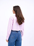 7383 GÖMLEK-PEMBE ÇİZGİLİ