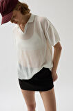 Polo Yaka Transparan  T-Shirt