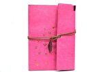 Defter Deri Kaplı Ağaç Baskılı Hediyelik