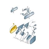 GKL Sağ Dış Dikiz Ayna Kapağı Geniş Tip VW Bora 1998-2005 3B0857538B