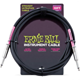 ERNIE BALL P06048 Düz/Düz Siyah 3mt Enstrüman Kablosu
