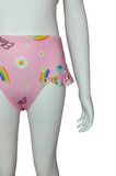 Elsa Karakter Baskılı Plaj Çantalı Bikini Kız Çocuk Bikini