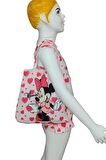 Minnie Mouse Desenli Çanta Aksesuarlı 3 Parça Bikini