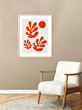 Vetro Design Bohem Serisi Çerçeveli Tablo No:11 (Mercan Matisse)