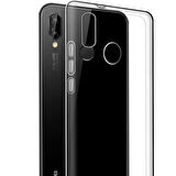 Huawei P20 Lite Kılıf Şeffaf İnce Esnek Silikon Kılıf Zipax-Süper