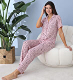 lindros GÖMLEK PENYE KADIN KISA KOL PİJAMA TAKIMI