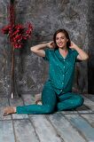 Nisanca Kısa Kollu Pegasus Gömlek Pijama Takımı- Genç Anne Serisi