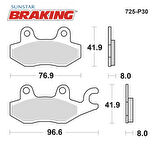 SİNTERLİ FREN BALATASI / YAMAHA / YBR 250 / 250cc / ÖN  / 2007-2008-2009-2010-2011