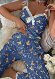 Askılı Pijama Takımı Winnie Fitilli DZRN-RENKLİ