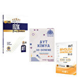 Bilgi Sarmal Yıldızlar Yarışıyor AYT Fizik Çöz Kazan Kimya ve Biyotik Biyoloji Deneme Seti 3 Kitap
