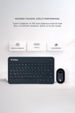 Premium Bluetooth Kablosuz Klavye Mouse Seti TMK08 Siyah Teknoloji Günlük Set Ofis Düzeni