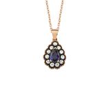 Elmas Safir Kolye