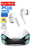 VİVO Y36 Uyumlu Bluetooth Kulaklık K68 Oyuncu Kulaklığı Tws Dokunmatik Hd Ses Mikrofon