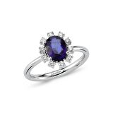 Pırlanta Safir Yüzük