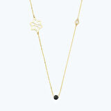 Pırlanta Spinel Taşlı Çiçek Kolye