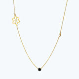 Pırlanta Spinel Taşlı Çiçek Kolye